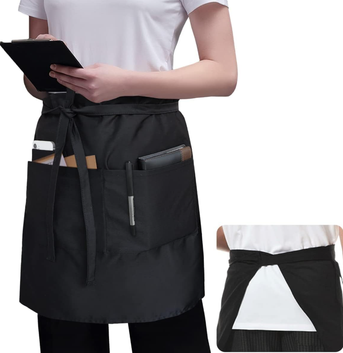Black Multi-Pocket Waist Apron